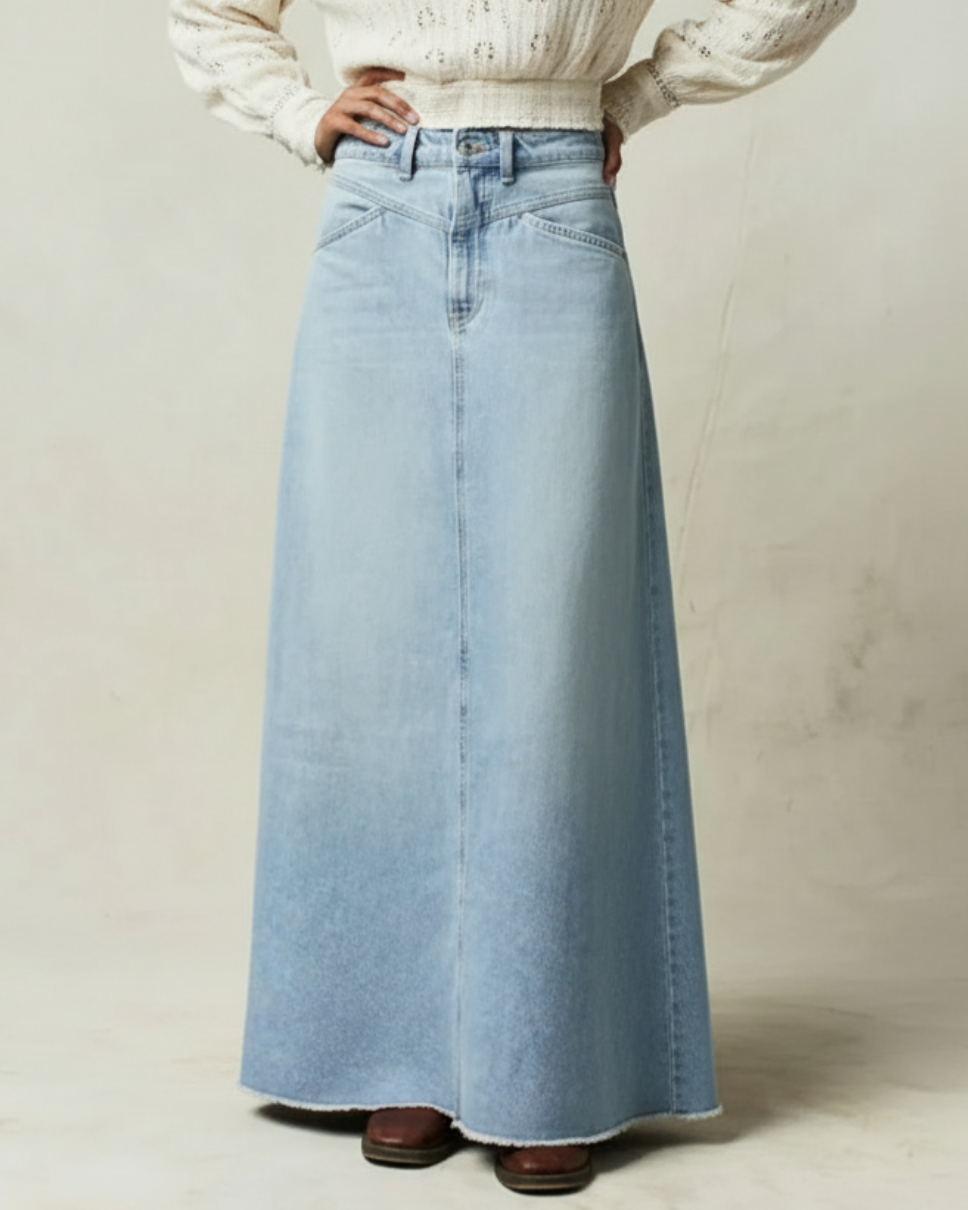 Marianne | Women’s High-Waist Straight-Fit Denim Skirt