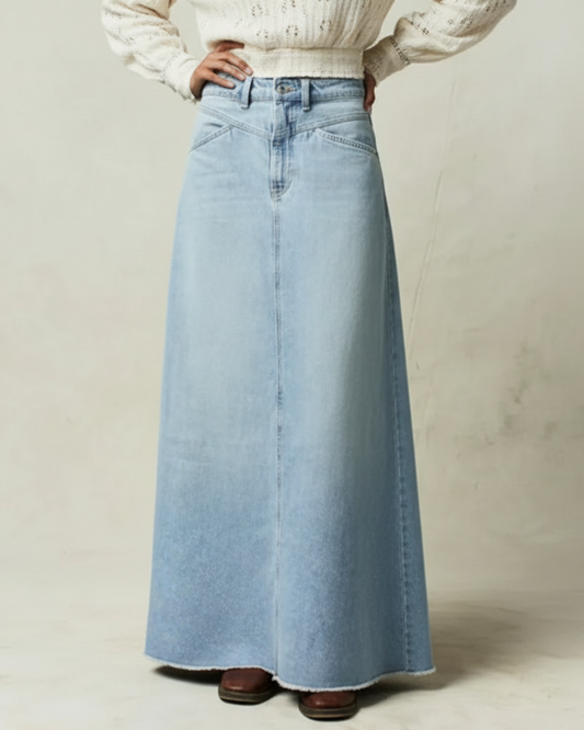 Marianne | Women’s High-Waist Straight-Fit Denim Skirt