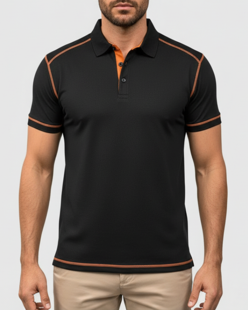 Damon | Men’s Color Block Polo Shirt with Classic Fit