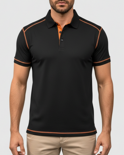 Damon | Men’s Color Block Polo Shirt with Classic Fit
