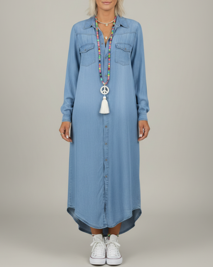 Daphne | Women’s Long Sleeve Denim Dress