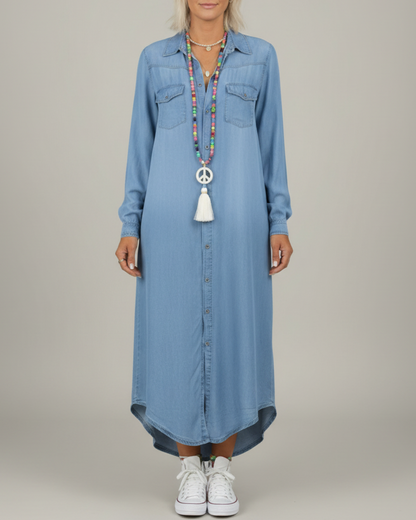 Daphne | Women’s Long Sleeve Denim Dress
