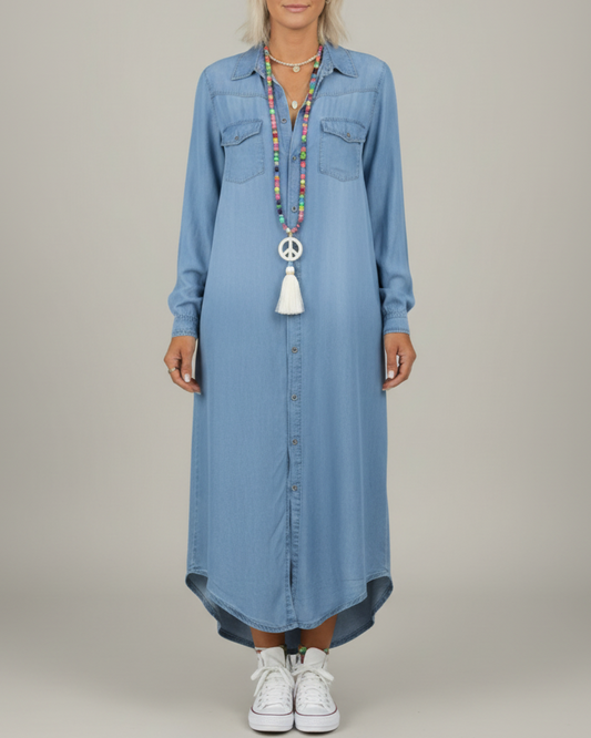 Daphne | Women’s Long Sleeve Denim Dress
