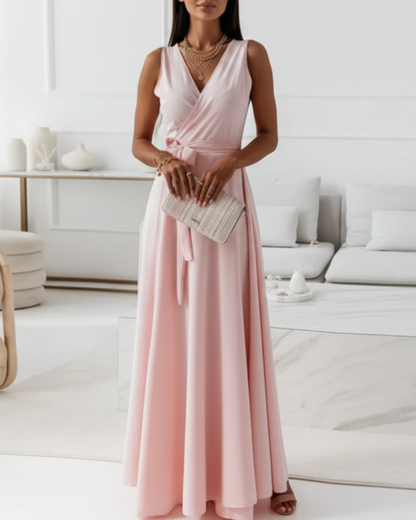 Elise | Women’s Wedding Guest Wrap Maxi Dress with V-Neck