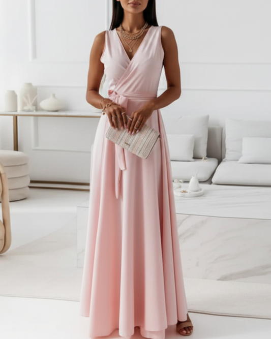 Elise | Women’s Wedding Guest Wrap Maxi Dress with V-Neck