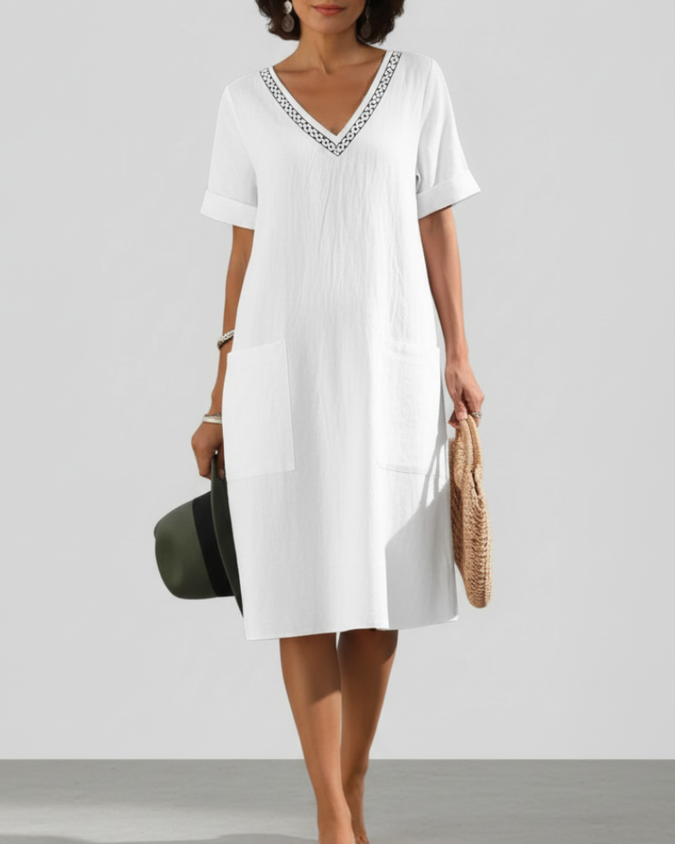 Ella | Women’s Summer V Neck Straight Dress