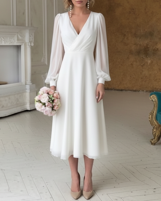 Genevieve | Women’s Stylish Long Sleeve Cocktail Dress