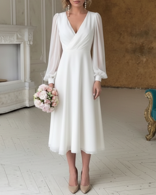 Genevieve | Women’s Stylish Long Sleeve Cocktail Dress