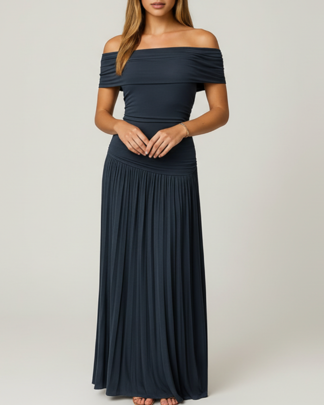 Camryn | Women’s Wedding Pleated Maxi Dress