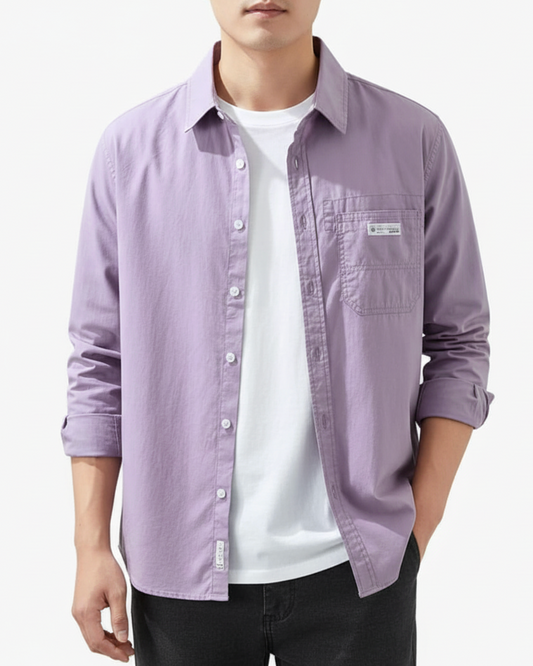 Elliot | Men’s Long Sleeve Chest Pocket Button-Up Shirt