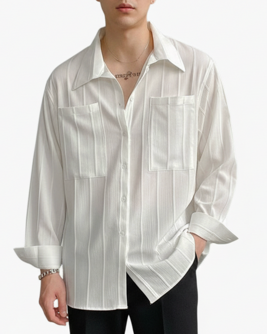 Marshall | Men’s Ribbed Patch Pocket Button-Up Shirt