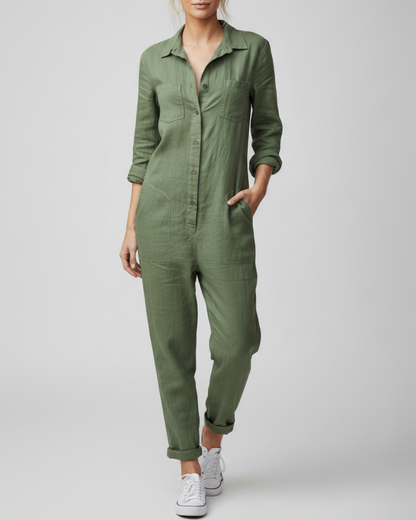 Zenobia | Women’s Long Sleeve Utility Jumpsuit