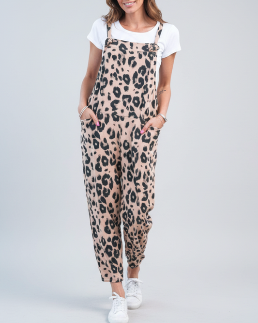 Tina | Women’s Strappy Textured Print Jumpsuit