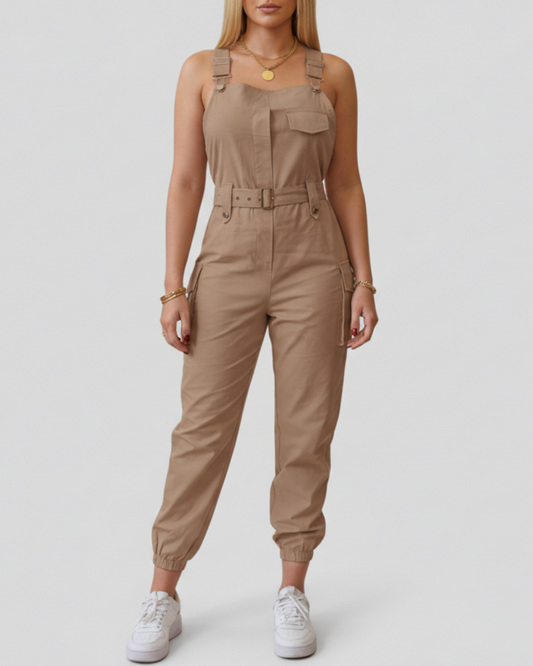 Kinsley | Women’s Strappy Belted Utility Jumpsuit