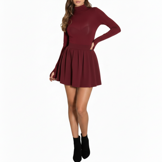 Brynlee | Women’s High Neck Long Sleeve Dress
