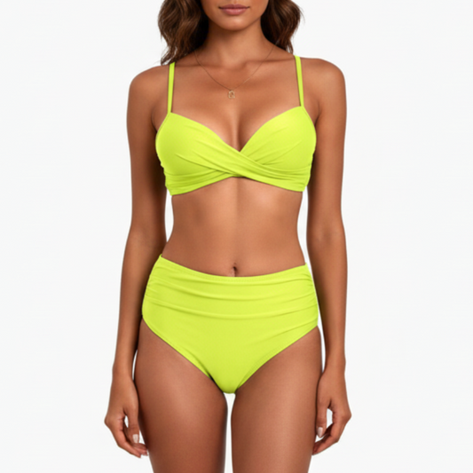 Saylor | Women’s Two-Piece Swimsuit Set with Crossed Top