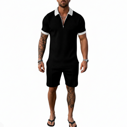 Nash | Men’s Two-Piece Summer Set with Zippered Shirt