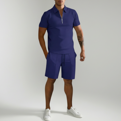 Dorian | Men’s Two-Piece Summer Set with Half-Zip Shirt