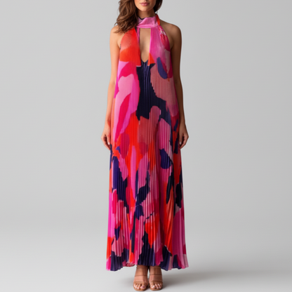 Jessica | Women’s Pleated Sleeveless Maxi Dress