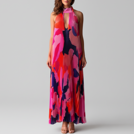 Jessica | Women’s Pleated Sleeveless Maxi Dress