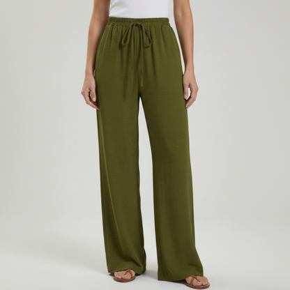 Bexley | Women’s Drawstring Palazzo Pants with Side Pockets