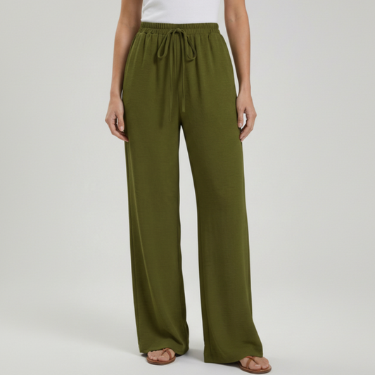 Bexley | Women’s Drawstring Palazzo Pants with Side Pockets
