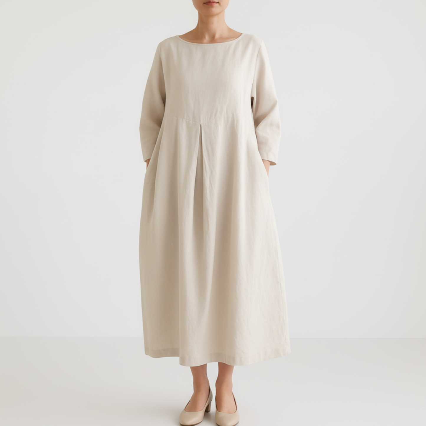 Roselyn | Women’s Casual Pleated Midi Dress