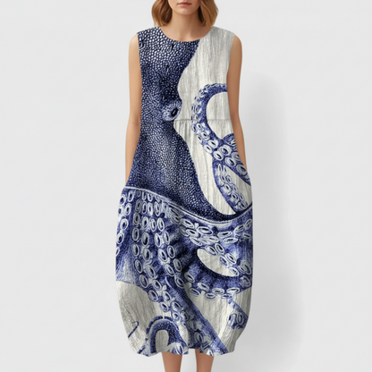 Maren | Women’s Casual Octopus Print Beach Dress