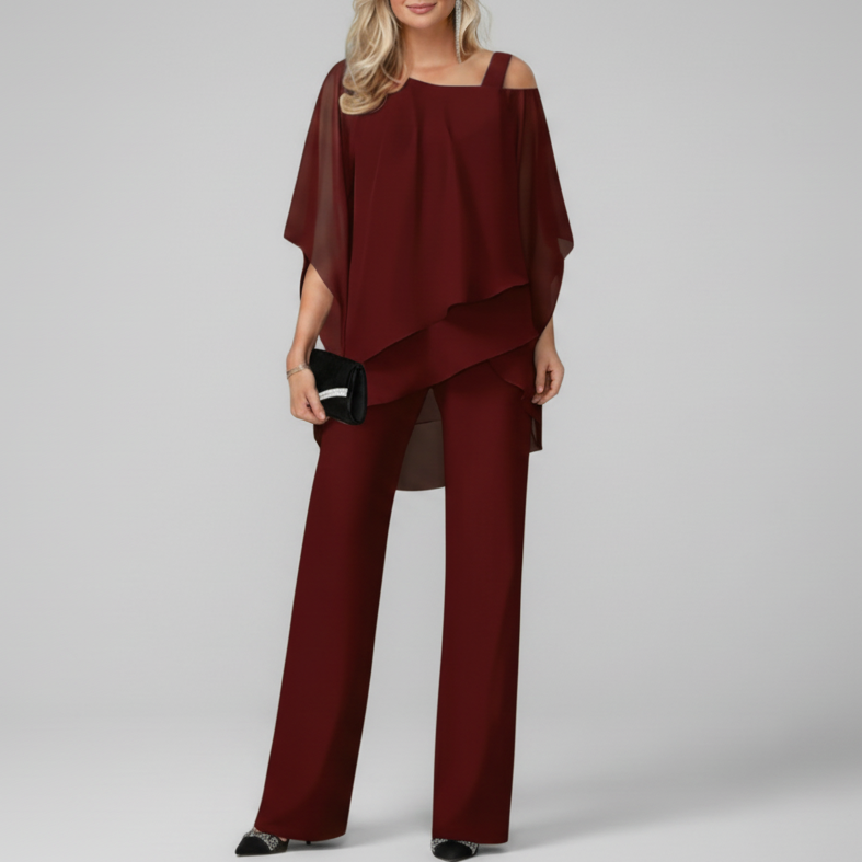 Harlow | Women’s Off Shoulder Flowing Wide Leg Jumpsuit
