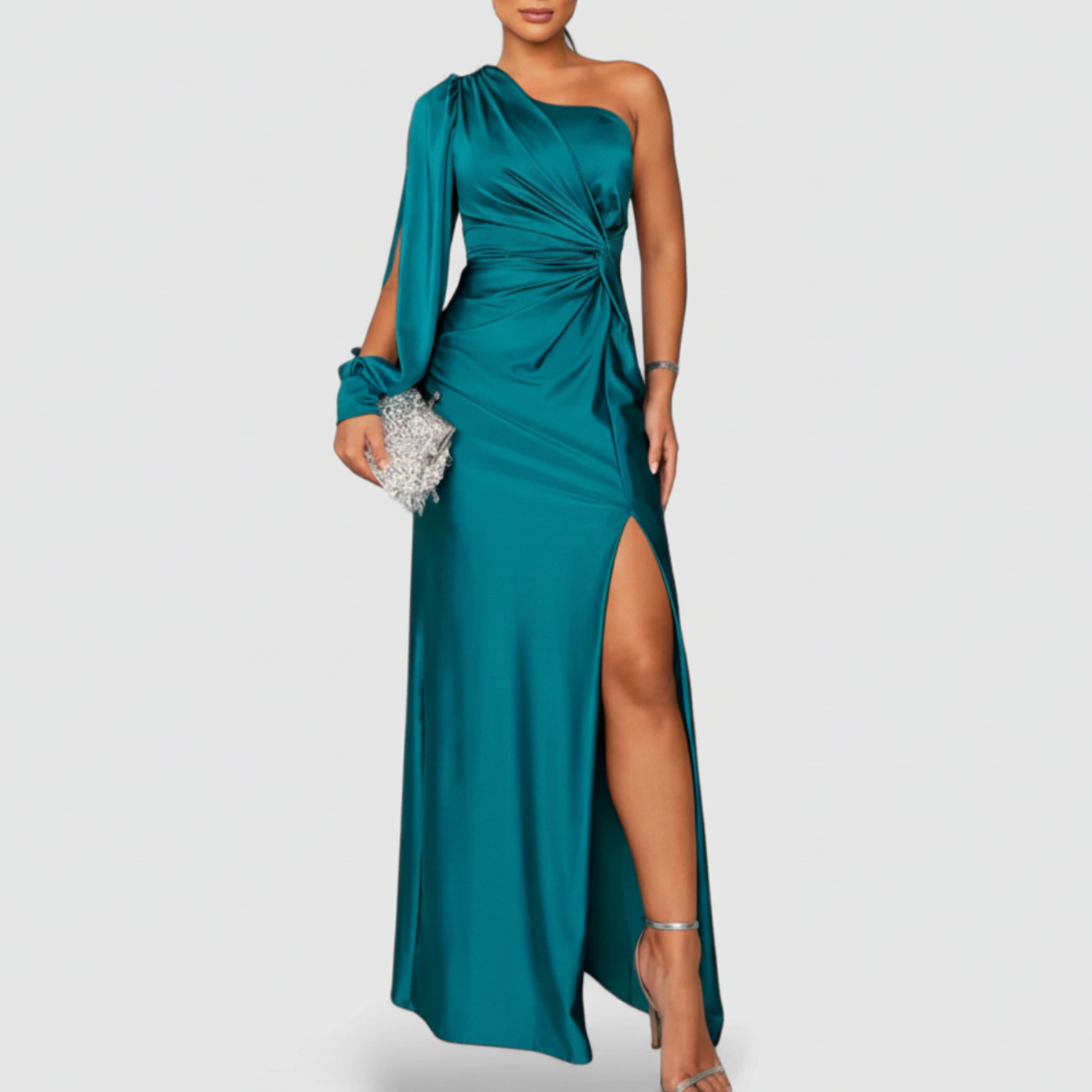 Valora | Women’s Elegant One Shoulder Maxi Dress