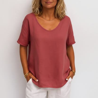 Hollis | Women’s Casual Relaxed Fit V-Neck Top