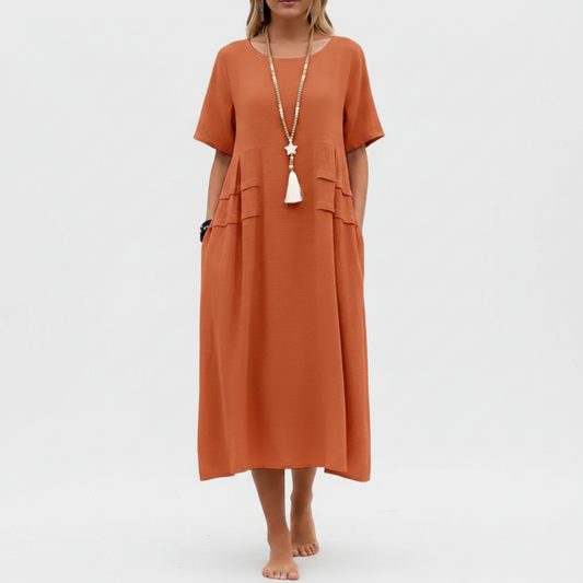 Sonnet | Women’s Elegant Short Sleeve Midi Dress