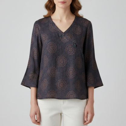 Delaney | Women’s Floral Long Sleeve Blouse
