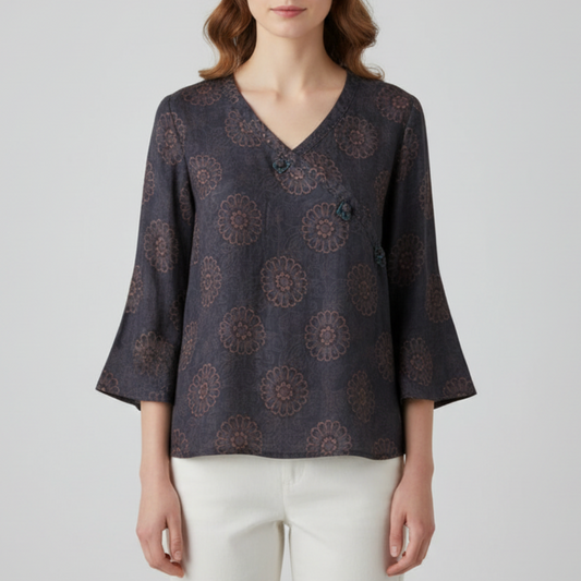 Delaney | Women’s Floral Long Sleeve Blouse