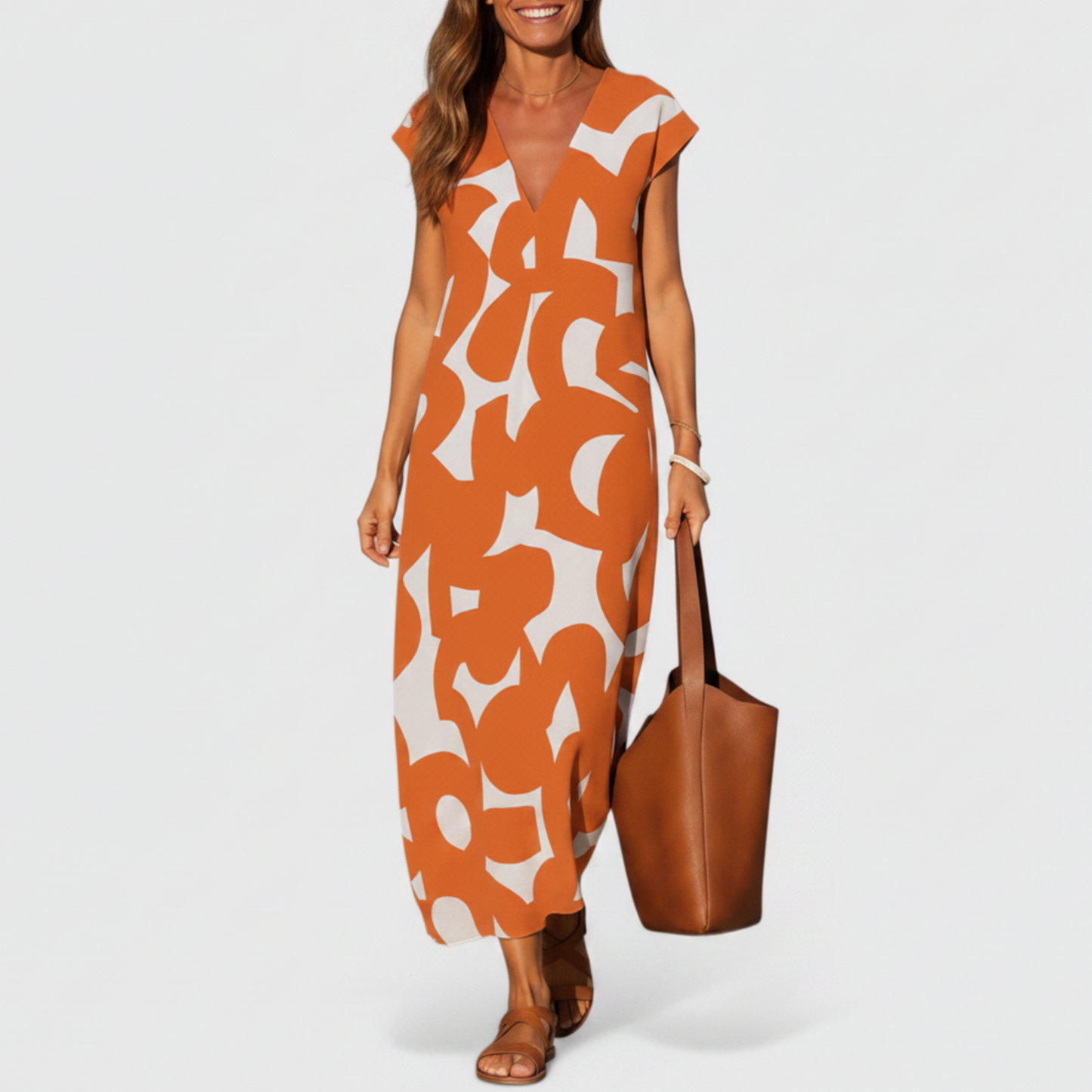 Frincess | Women’s Flowing V Neck Maxi Dress