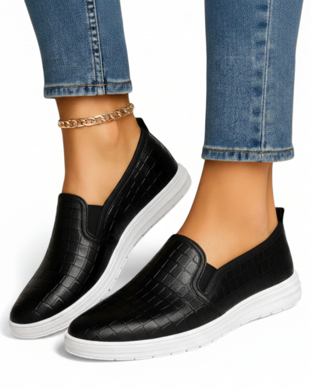 Deana | Women’s Textured Slip On Loafers