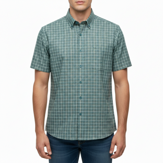 Stellan | Men’s Striped Short Sleeve Button Up Shirt