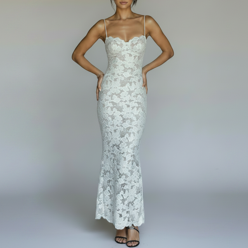 Tricia | Women’s Lace Bodycon Maxi Dress