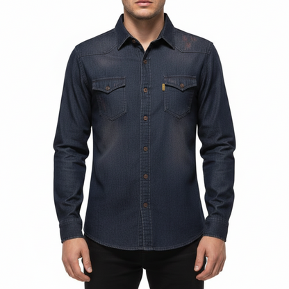 Henry | Men’s Denim Button-Up Shirt