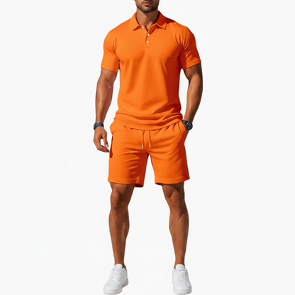 Cavian | Men’s Polo Shirt Shorts Casual Set