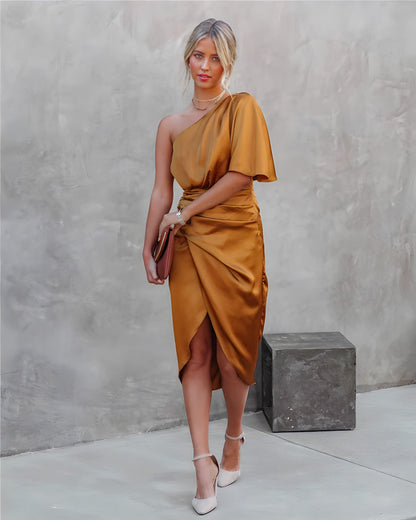 Serena | Women’s Asymmetrical Off-Shoulder Dress