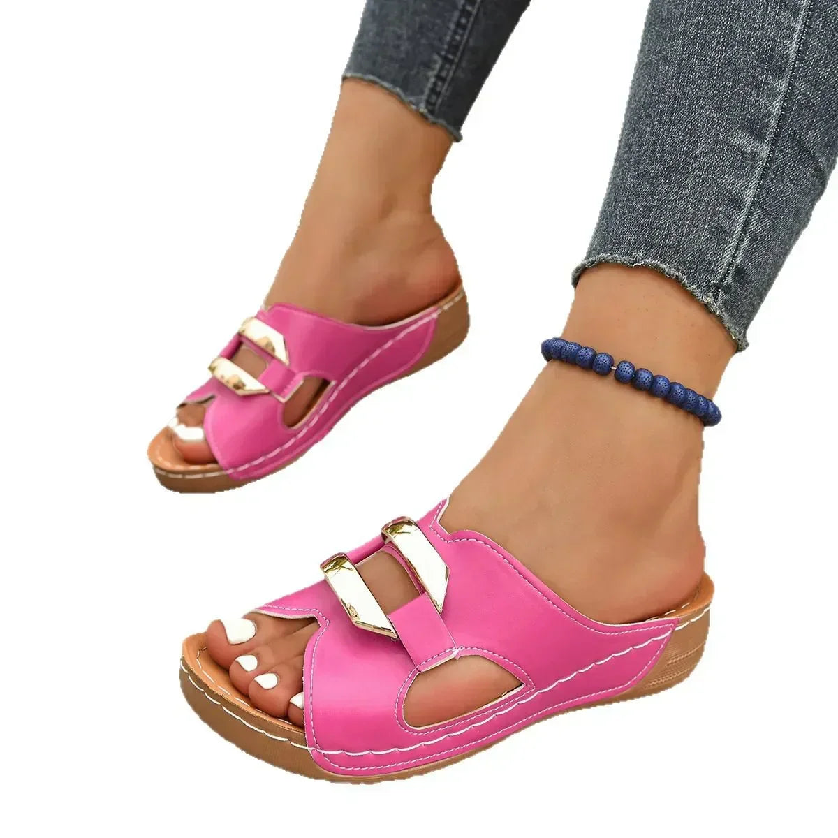 Mirelle | Women’s Orthopedic Buckle Wedge Sandals