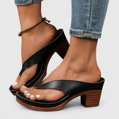 Allen | Women’s Orthopedic Toe Ring Block Heel Sandals