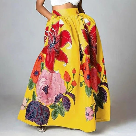 Veronica | Women’s Botanical Maxi Skirt