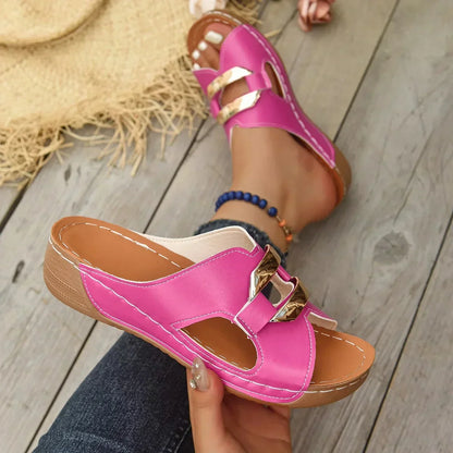 Mirelle | Women’s Orthopedic Buckle Wedge Sandals