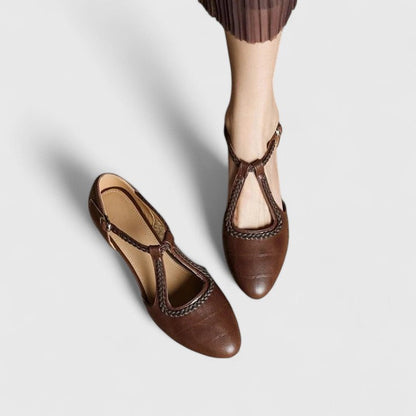 Vivian | Women’s Elegant T-Strap Flat Shoes