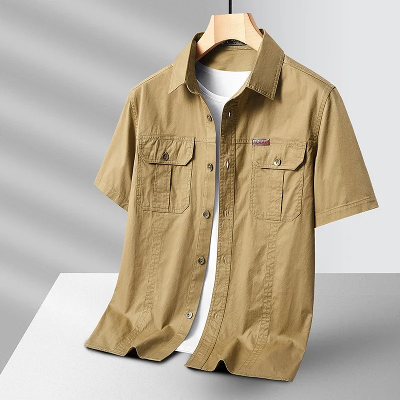 Theo | Men’s Spliced Corduroy Button-Up Top