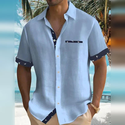 Theo | Men’s Lightweight Slim-Fit Beach Shirt with Breathable Linen