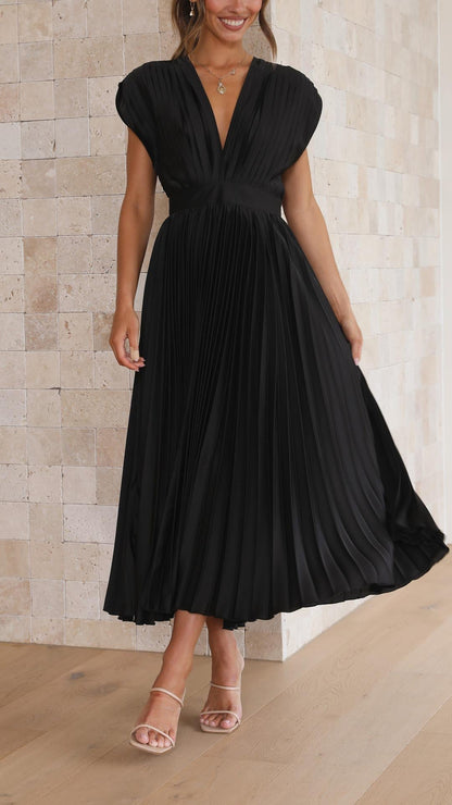 Adeline | Women’s Classic Pleated Maxi Dress