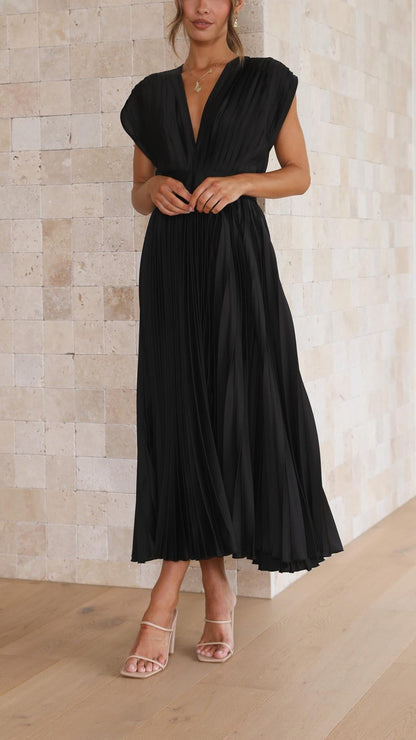 Adeline | Women’s Classic Pleated Maxi Dress